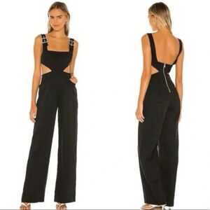 WeWoreWhat Revolve Cut Out Overall in Black Size 6 NWT